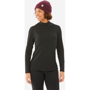 Warm en ademend thermoshirt bl 500 voor skiën dames zwart