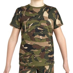 Camouflage t-shirt voor kinderen woodland