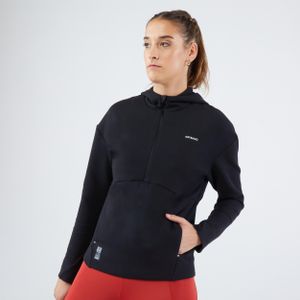 Tennissweater met capuchon voor dames dry 900 zwart