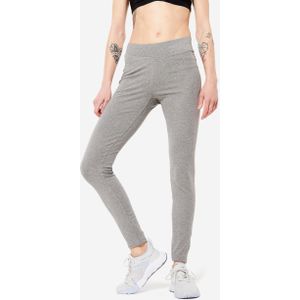 Fitnesslegging voor dames fit+ 500 slim fit grijs