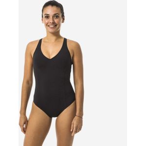Badpak pearl voor zwemmen dames zwart