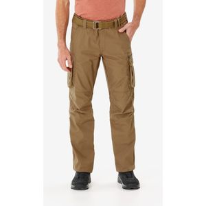 Cargobroek voor backpacken heren travel 500 bruin