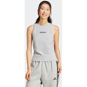 Damestop fitness katoen grijs