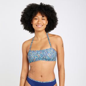 Bikinitop voor dames bandeau laura foly turquoise