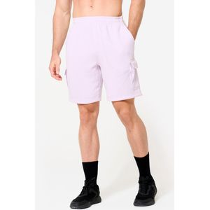 Cargoshort voor fitness voor heren molton paars