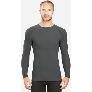 Ultra-ademend thermoshirt voor skiën heren bl 980 naadloos grijs