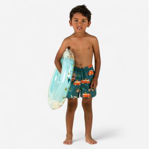 Zwemshort voor peuters en kinderen donkergroen van-dessin