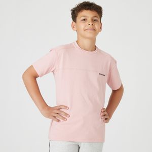 Ademend t-shirt voor kinderen katoen 500 roze