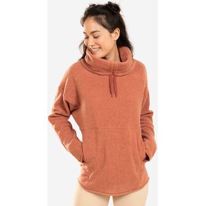 Fleece sweater voor yoga relaxatie dames bruin