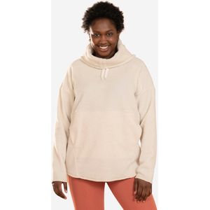 Fleece sweater voor yoga relaxatie dames beige