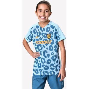 Voetbalshirt meisjes viralto luipaardprint blauw