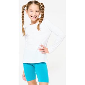 Basic wit shirt met lange mouwen voor kinderen