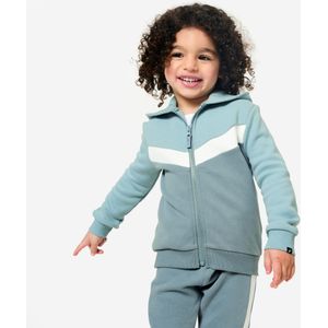 Vestje met rits voor kinderen blauw/wit/grijs