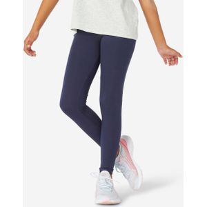 Basic legging voor meisjes katoen marineblauw