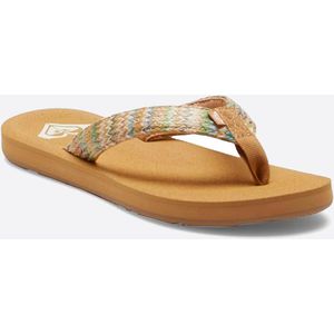 Teenslippers voor dames porto raffia beige