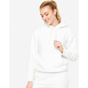 Warme fitnesshoodie voor dames 500 wit