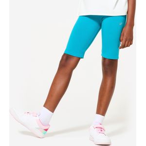 Multisport bikershort in katoen voor meisjes turquoise