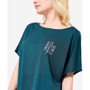 Soepel t-shirt voor moderne dans dames blauw