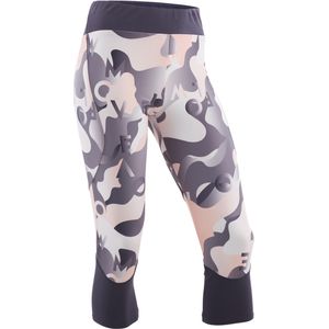 Ademende gymkuitbroek voor meisjes s500 synthetisch grijs/print