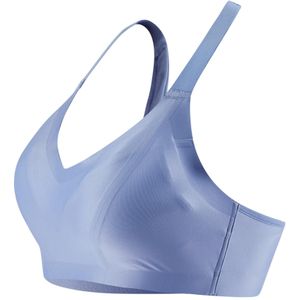 Onzichtbare sportbeha met padding voor hardlopen dames veel ondersteuning blauw