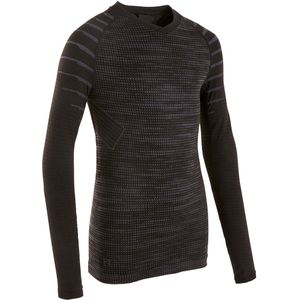Thermoshirt kind keepdry 500 lange mouwen zwart