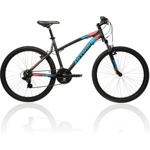 Mtb b'twin rockrider 340 zwart/blauw/fuchsia