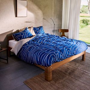 Auping - Meandering Blue - Dekbedovertrek - 140 x 220 cm - 100% Duurzaam Katoen