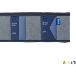 Auping Evolve Matras 200 cm x 220 cm - Wit - Pocketveren en polyester