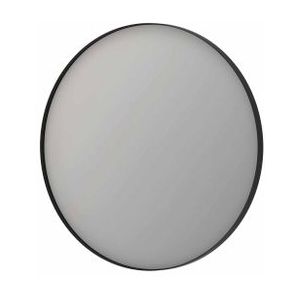 INK SP15 spiegel - 80x4x80cm rond verzonken in alu kader - geborsteld metal black 8409452