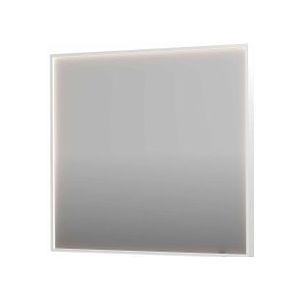 INK SP19 spiegel - 90x4x80cm rechthoek in stalen kader incl dir LED - verwarming - color changing - dimbaar en schakelaar - mat wit 8409056