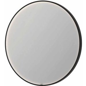 INK SP24 spiegel - 100x4x100cm rond in stalen kader incl dir LED - verwarming - color changing - dimbaar en schakelaar - geborsteld metal black 8409458