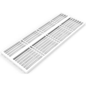 Stelrad bovenrooster voor radiator 60x16cm type 33 60x16cm Staal Wit glans R30023306