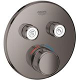 Grohe SmartControl Inbouwthermostaat - 3 knoppen - rond - hard graphite 29119A00