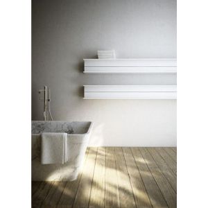 Instamat Serie-T T2H elektrische designradiator 120.6x23cm 380watt inclusief wandconsoles wit T2H.120ES01