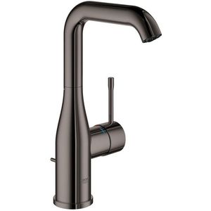 GROHE Essence New Wastafelkraan Opbouw - uitloop 12.7cm - L-size - hoge draaibare uitloop - waste - EcoJoy - hard graphite 32628A01