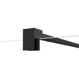 Fortifura Galeria Douchecabine - 90x80x200cm - scharnieren - deurgreep - vlak - rookglas - Mat zwart SW1122558/SW1122561/SW797905/SW797939