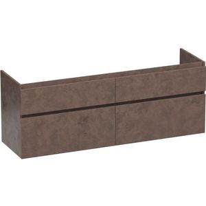 BRAUER Advance Wastafelonderkast - 160x46x60cm - 4 softclose greeploze lades - 2 sifonuitsparingen - en MFC - Rusty OK-AD160RU