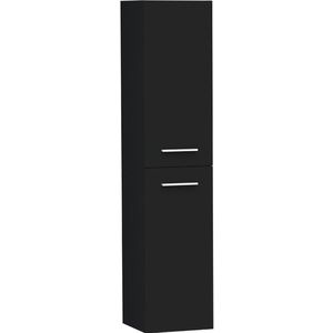 BRAUER EX Badkamerkast - 160x35x35cm - 1 links- rechtsdraaiende deur - zonder greep - MDF - mat zwart 7031