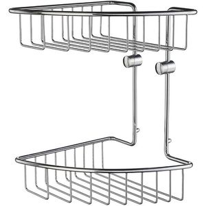 Smedbo House Douchemand - 20.7x29.5x21.5cm - zelfklevend / boren - Massief messing Chroom RK377