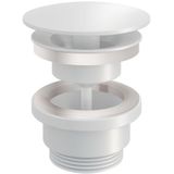 Hotbath Pal always open plug met schroef rond wit mat P708WH