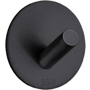 Smedbo BB - Handdoekhaak - zelfklevend - RVS Mat zwart BB1090