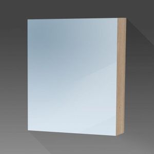 BRAUER Dual Spiegelkast - 60x70x15cm - 1 rechtsdraaiende spiegeldeur - MFC - legno calore 7758