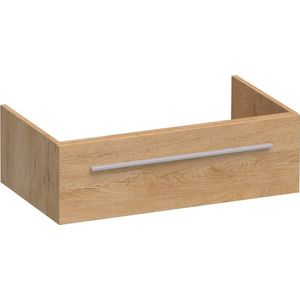 BRAUER Sharp Wastafelonderkast - 80x46x25cm - 1 softclose lade - zonder greep - 1 sifonuitsparing - MFC - nomad 1161