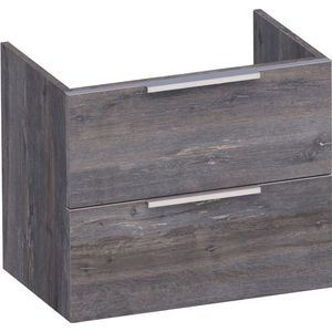 BRAUER EVO Small WastafelOnderkast - 60x39x50cm - 2 softclose lades - standaard greep - 1 sifonuitsparing - MFC - grey Canyon OK-EV60SGC