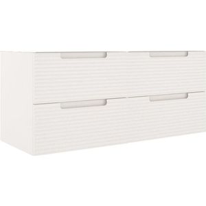 Adema Prime Balance Wastafelonderkast - 120x55x44.9cm - 4 lades - Geintegreerde greep - MDF - mat cotton (beige) 88168_2x