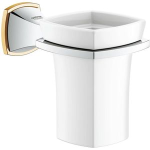 GROHE Grandera glas met houder chroom/goud 40626IG0