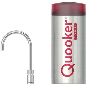 Quooker BE Nordic Round kokendwaterkraan - draaibare uitloop - Combi+ reservoir - Warm / kokend water - Chroom 22+NRCHR-BE