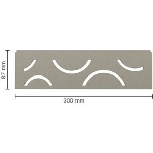 Schluter Shelf-N-S1 planchet - 30x8.7x0.5cm - inbouw - Rechthoek - Perforatie: Curve - gecoat donker antraciet sns1d6tsda