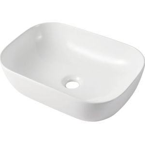 HR badmeubelen Carré Waskom - 45.5x32.5x13.5cm - opbouw - keramiek wit mat 10401067