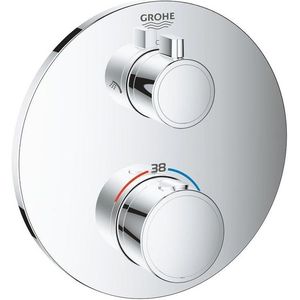 Grohe Grohtherm Inbouwthermostaat - 2 knoppen - rond - chroom 24076000